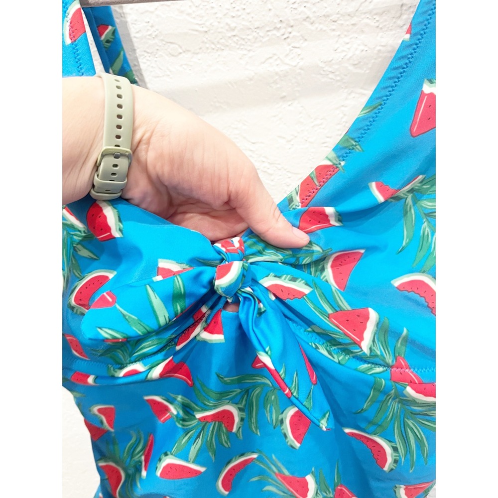 Old Navy Tropical Watermelon One Piece Swimsuit Size 1X Whimsical Summer Beach - Picture 5 of 9